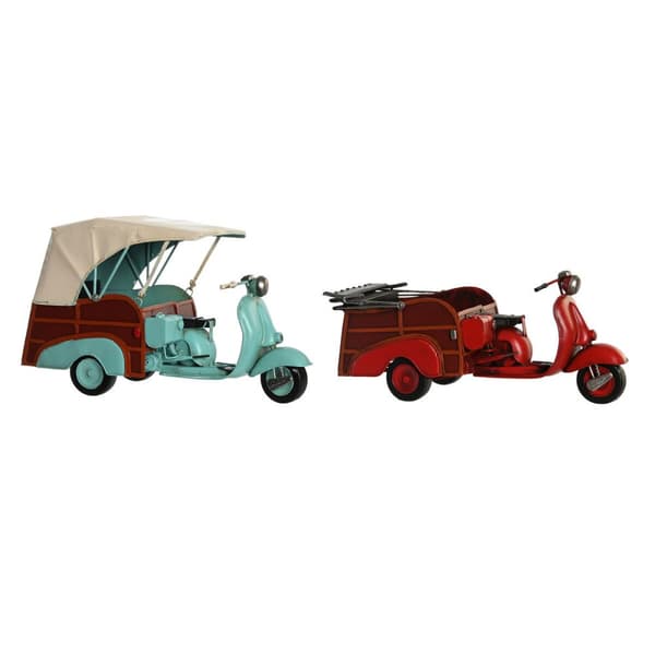Dekorativ figur DKD Home Decor Blå Rød Vintage 38 x 16 x 22 cm (2 enheder)