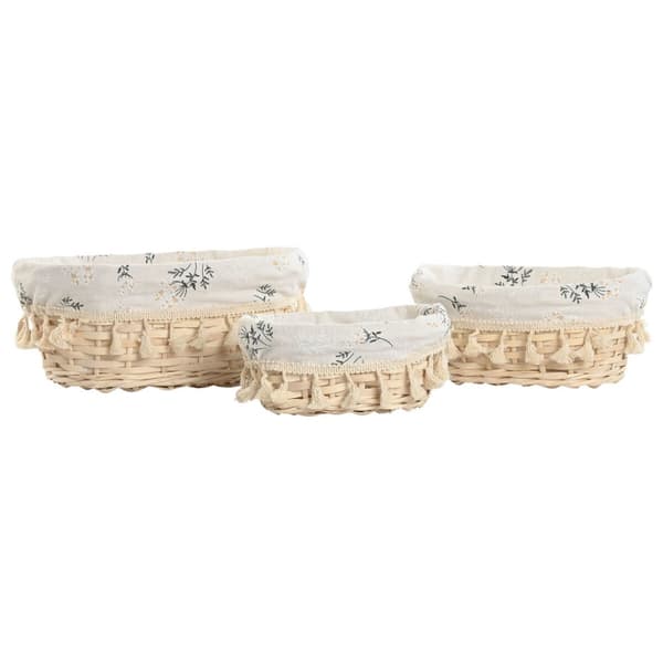 Korg - set Home ESPRIT Naturell vide (3 Delar)