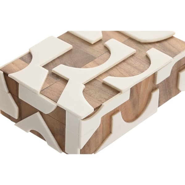 Korurasia Home ESPRIT Musta Luonnollinen Hartsi Akaasia 18 x 13 x 7,5 cm (2 Kappaletta)