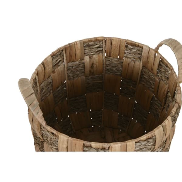 Kurvesæt Home ESPRIT Natur Metal Vand-hyciant Boho (4 Dele)