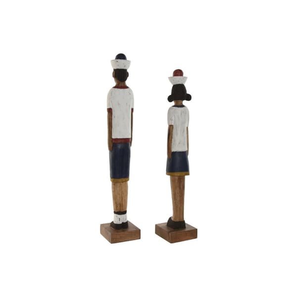 Dekorativ figur Home ESPRIT Multifarvet 10 x 10 x 59 cm (2 enheder)
