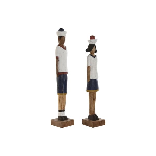 Dekorativ figur Home ESPRIT Multifarvet 10 x 10 x 59 cm (2 enheder)