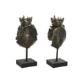 Miniatyrbillede 4 af 4: Dekorativ figur Home ESPRIT Mørkebrun Løve Krone 21 x 18 x 44 cm (2 enheder)