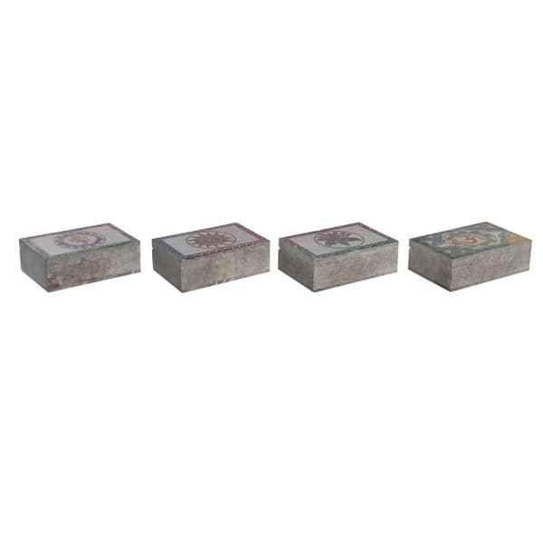 Korurasia DKD Home Decor Monivärinen Kivi 15 x 10 x 5 cm (4 osaa)