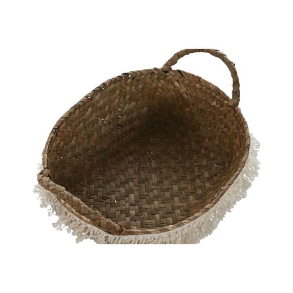 Korg - set Home ESPRIT Vit Naturell Naturliga fibrer Boho Utsliten (4 Delar)