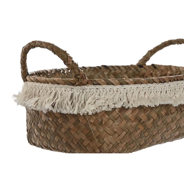 Korg - set Home ESPRIT Vit Naturell Naturliga fibrer Boho Utsliten (4 Delar)