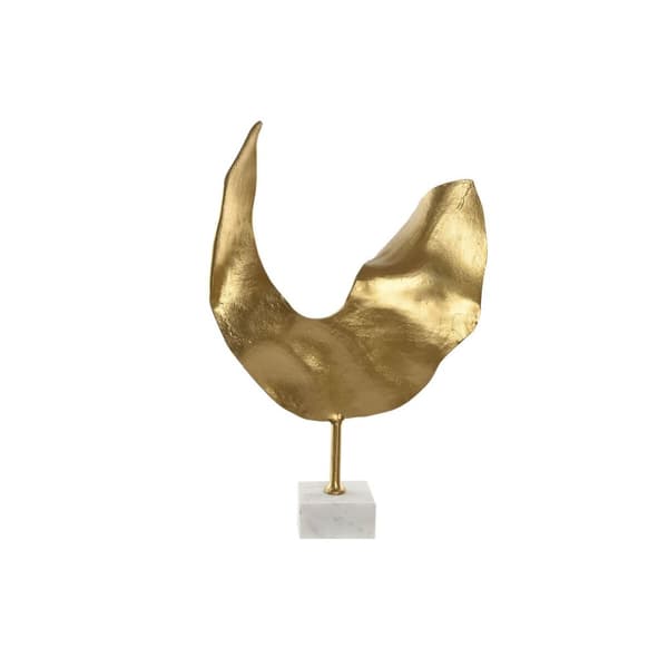 Dekorativ figur Home ESPRIT Hvid Gylden Abstrakt 38 x 10 x 55 cm