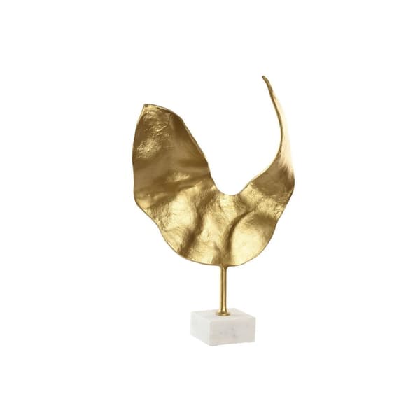 Dekorativ Figur Home ESPRIT Hvit Gyllen Abstrakt 38 x 10 x 55 cm