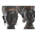 Miniatyrbilde 2 av 4: Dekorativ Figur Home ESPRIT Brun Afrikansk dame 30 x 20 x 53 cm (2 enheter)