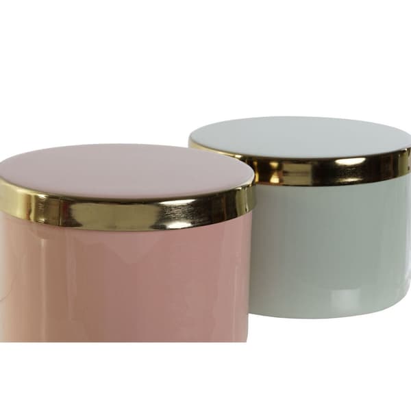 Korurasia DKD Home Decor Vihreä Koralli Rauta 13 x 13 x 9 cm (2 Kappaletta) (2 osaa)