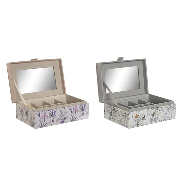 Korurasia DKD Home Decor Valkoinen Harmaa Liila Polyuretaani 18 x 12,5 x 7,5 cm (2 osaa)