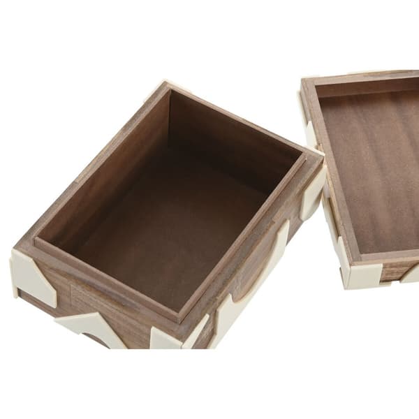 Korurasia Home ESPRIT Musta Luonnollinen Hartsi Akaasia 18 x 13 x 7,5 cm (2 Kappaletta)