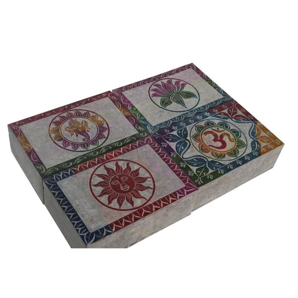 Korurasia DKD Home Decor Monivärinen Kivi 15 x 10 x 5 cm (4 osaa)