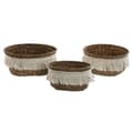 Miniatyrbillede 1 af 4: Kurvesæt Home ESPRIT Hvid Natur Naturlig fiber Boho Brugt (3 Dele)