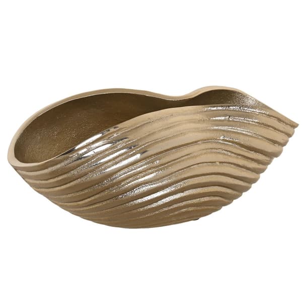 Bordduk Home ESPRIT Gyllen Abstrakt Moderne 30 x 16 x 14 cm