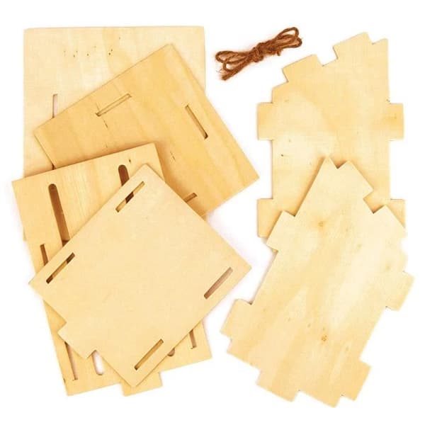 Baker Ross Wooden Butterfly House Kit (paket med 2) - AC811