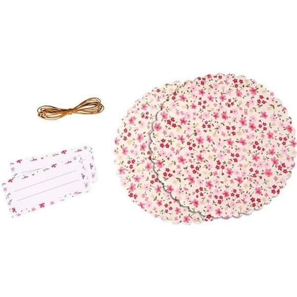 Set dekorativ för syltburk Blommor