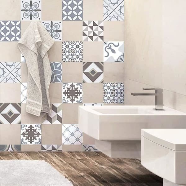 Ambiance-Live Vägghäftande cementplattor - azulejos - 20 x 20 cm -24 stycken - col-RV-034020x20cm
