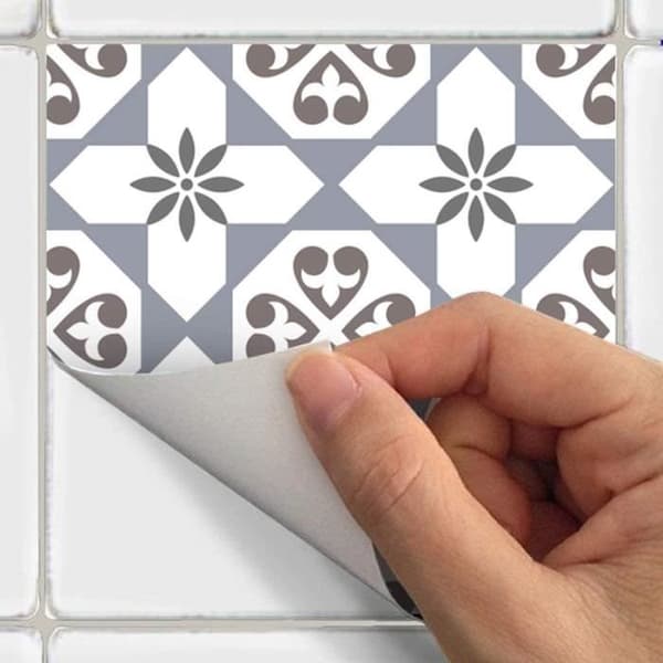 Ambiance-Live Vägghäftande cementplattor - azulejos - 20 x 20 cm -24 stycken - col-RV-034020x20cm