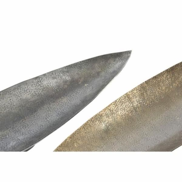 DKD Home Decor Centerpiece 62 x 15 x 8 cm Åldrad finish Silver Gold Loft (2 enheter) - 8424001959853