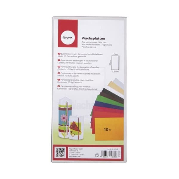 Dekorativt vax - RAYHER - 10 olika färger - 20x10 cm - Inredning - Festdekoration