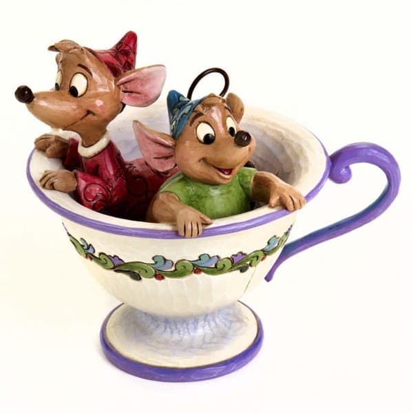 Dekorationsobjekt Enesco - 4016557 - Disney Traditions-figur av Jim Shore Cinderella Jaq och Gus i harts 4,25 cm
