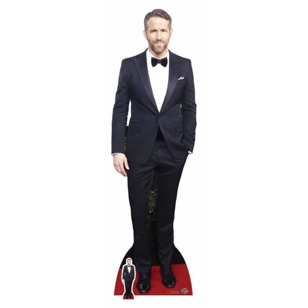 Figurine - Ryan Reynolds - Svart och Vit - 188 cm - Ultralätt - Inredning