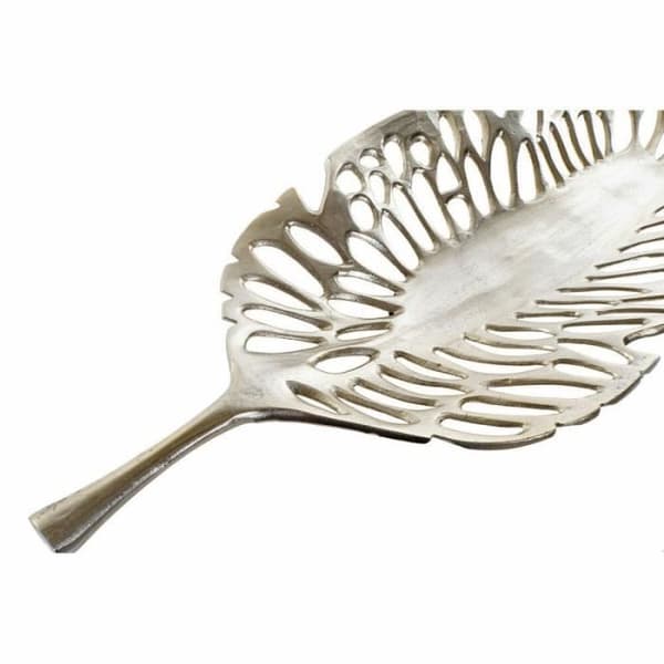 DKD Heminredning Modernt Aluminium Guld Bordstablett Planteblad (67 x 22 x 4 cm) - 8424001752577