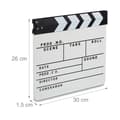 Miniatyrbild 4 av 6: Relaxdays Movie Clapperboard Hollywood Movie Clapperboard Scene Dekorativa bokstäver HxBxD: 26 x 30 x 30 cm, Vit