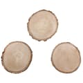 Miniatyrbild 2 av 2: Träskiva - Naturlig - 10-12 cm ø - Paket om 3 - Dekorativa föremål - Inomhus