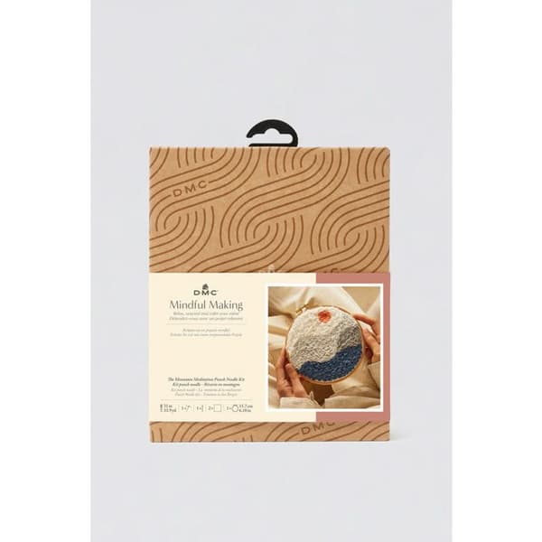 DIY Kit Punch Needle Mindful DMC - Dagdrömma i bergen - Ø 15 cm