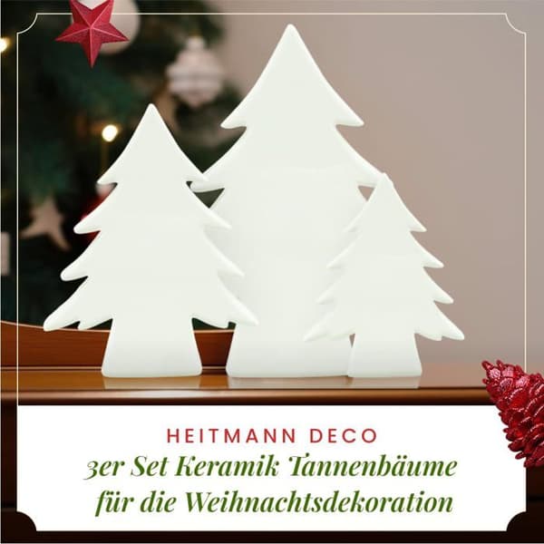 Dekorativt objekt Heitmann deco - 1090974 - Set med 3 keramikgranar