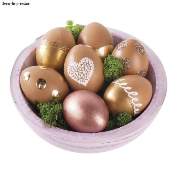 Plastägg - Ej specificerat - 6cm ø - Färg aprikos - Festdekoration - Blandat
