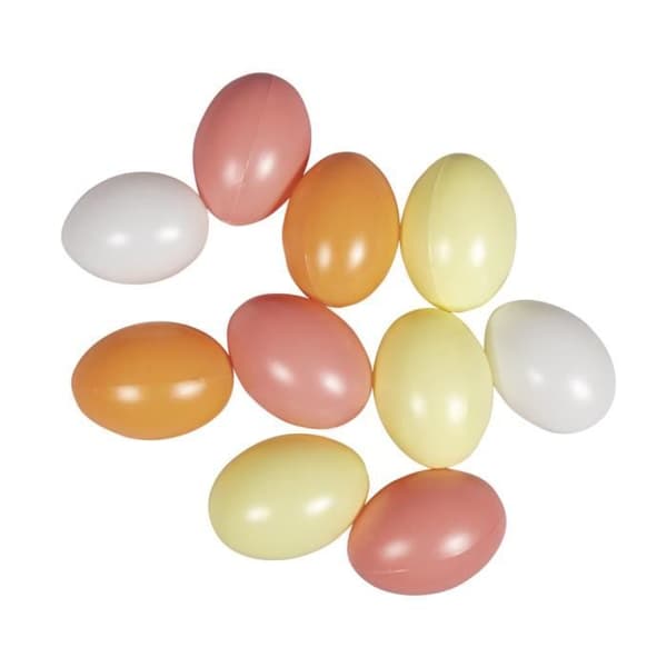 Plastägg - Ej specificerat - 6cm ø - Färg aprikos - Festdekoration - Blandat