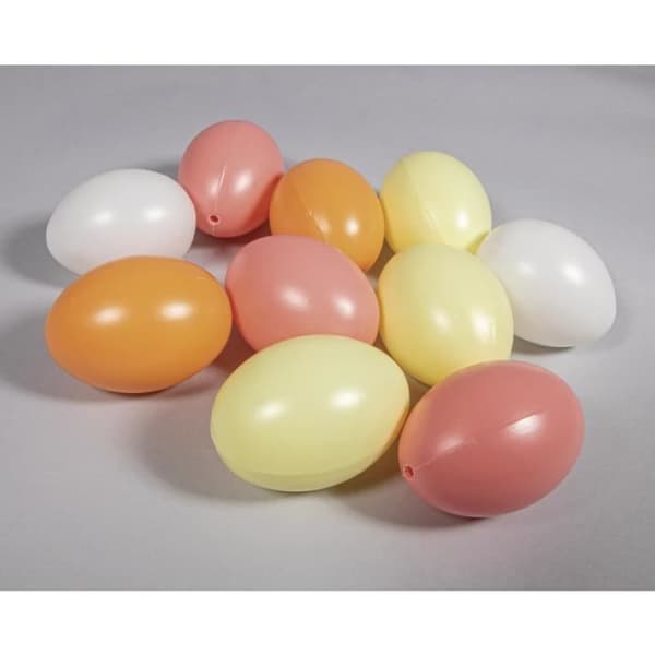 Plastägg - Ej specificerat - 6cm ø - Färg aprikos - Festdekoration - Blandat