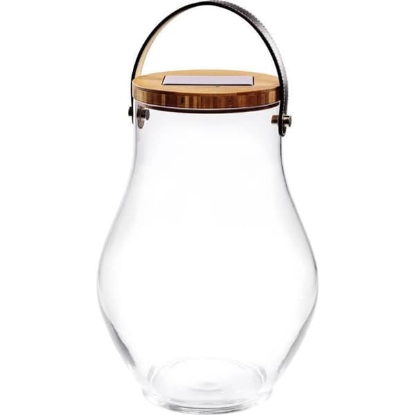 Dekorativ lampa Krinner Deco Glass Bold 22520 Varm vit LED-lampa, bambu, svart 1 st.