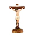 Miniatyrbild 1 av 2: Dekorativt föremål Drw Crucifix med handmålad hartsbas 30 cm