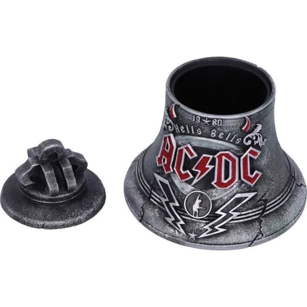 Hells Bells AC/DC Nemesis Now Storage Box - Åldrad silver plast-harts klocka