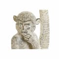 Miniatyrbild 3 av 3: Prydnadsfigur DKD Home Decor 8424001749805 15 x 12 x 29 cm Vit Harts Apa Tropiskt Avskalad