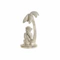 Miniatyrbild 1 av 3: Prydnadsfigur DKD Home Decor 8424001749805 15 x 12 x 29 cm Vit Harts Apa Tropiskt Avskalad