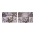 Miniatyrbild 1 av 4: Dekorationslåda DKD Home Decor Grå Trä MDF Buddha Räknare (2 antal)