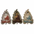 Miniatyrbild 1 av 2: Väggdekoration DKD Home Decor Blå Röd Gyllene Buddha Orientalisk 19 x 3,1 x 26,5 cm (3 Delar)