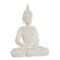 Miniatyrbild 3 av 4: Prydnadsfigur DKD Home Decor Buddha Vit Harts (30 x 17 x 41 cm)