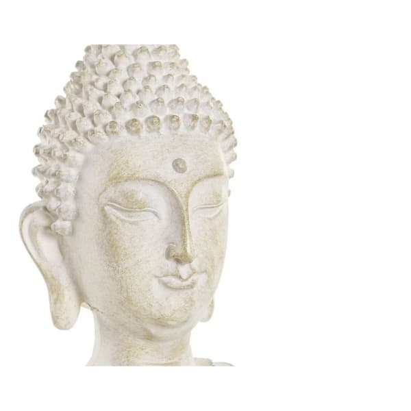 Prydnadsfigur DKD Home Decor Buddha Vit Harts (30 x 17 x 41 cm)