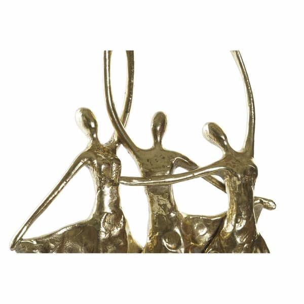 Prydnadsfigur DKD Home Decor 25 x 9,8 x 44,5 cm Svart Gyllene Balettdansare Romantisk