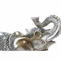 Miniatyrbild 3 av 3: Prydnadsfigur DKD Home Decor Elefant Silvrig Gyllene Harts (22,5 x 10,7 x 21,5 cm) (2 antal)