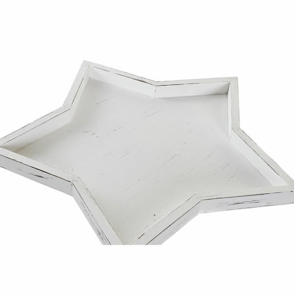 Bordsdekoration DKD Home Decor 57 x 54 x 3 cm Vit Shabby Chic Avskalad (3 Delar)