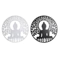 Miniatyrbild 1 av 2: Väggdekoration DKD Home Decor 98 x 1 x 98 cm 100 x 1 x 100 cm Svart Buddha Vit Orientalisk (2 antal)