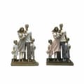 Miniatyrbild 1 av 3: Prydnadsfigur DKD Home Decor 24 x 11,5 x 34 cm Multicolour Familj (2 antal)