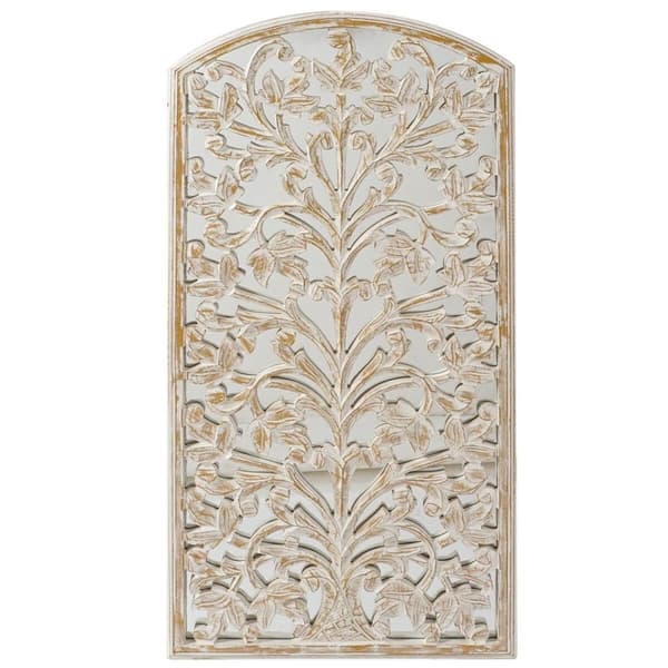 Väggdekoration DKD Home Decor 45 x 2 x 89 cm Antikbehandlad Vit Romantisk